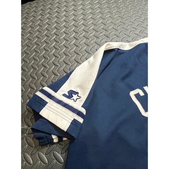 Vintage 90s Starter ROGER CLEMENS Blue NEW YORK YANKEES MLB Team JERSEY XXL - Picture 8 of 10